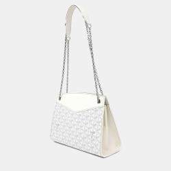 Pre Owned Goyard White Fabric Louette PM