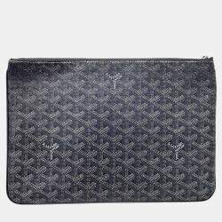 Pre Owned Goyard Grey Canvas Senna MM