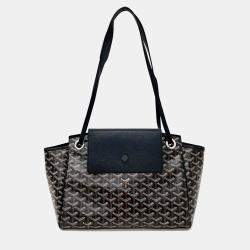 Pre Owned Goyard Black PVC Louette PM