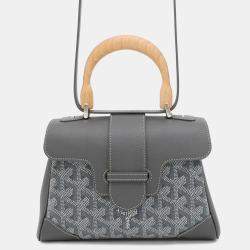 Pre Owned Goyard Saigon Mini Leather Handbag minty