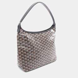 Pre Owned Goyard Boheme Hobo Shoulder Bag Coated Canvas And Leather Black Brown