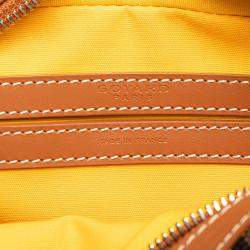 Pre Owned Goyard Cap Vert Pm Shoulder Bag In Brown And Black Leather
