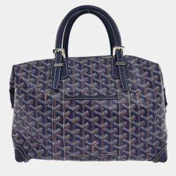 Pre Owned Goyard Navy Bowling 30 Handbag