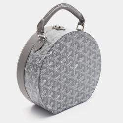 مملوكة مسبقًا Goyard Hat Box Alto Trunk Gray White Canvas Leather Shoulder Bag