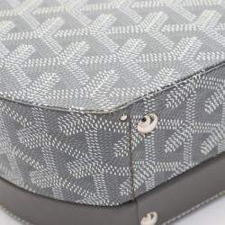 مملوكة مسبقًا Goyard Hat Box Alto Trunk Gray White Canvas Leather Shoulder Bag