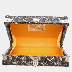 Pre Owned Goyard Shoulder Bag Minodiaire Trunk Leather Black