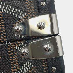 Pre Owned Goyard Shoulder Bag Minodiaire Trunk Leather Black