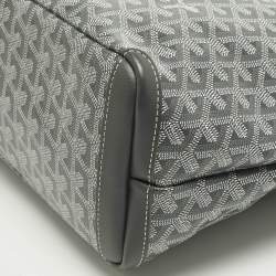Pre Owned Goyard Grey Goyardine Coated Canvas and Leather Artois PM Tote