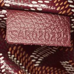 Pre Owned Goyard Burgundy Goyardine Coated Canvas and Leather Rouette PM Bag