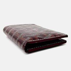 Pre Owned Goyard Burgundy Coated Canvas Saint Pierre card wallet