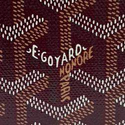 Pre Owned Goyard Burgundy Coated Canvas Saint Pierre card wallet