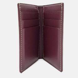 Pre Owned Goyard Burgundy Coated Canvas Saint Pierre card wallet