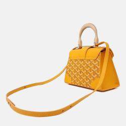 Pre Owned Goyard Yellow Canvas and Leather Saigon Mini