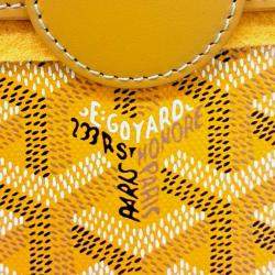 Pre Owned Goyard Yellow Canvas and Leather Saigon Mini