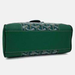Pre Owned Goyard Green Canvas and Leather Saigon Mini