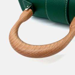 Pre Owned Goyard Green Canvas and Leather Saigon Mini