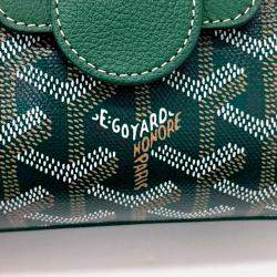 Pre Owned Goyard Green Canvas and Leather Saigon Mini