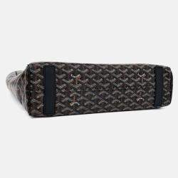 Pre Owned Goyard Black Coated Canvas Voltaire + Strap