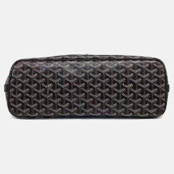 Pre Owned Goyard Black Coated Canvas Cafetien Messenger Bag MM