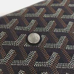 Pre Owned Goyard Black Coated Canvas Cafetien Messenger Bag MM