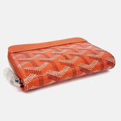 Pre Owned Goyard Orange Coated Canvas Matignon Card Holder
