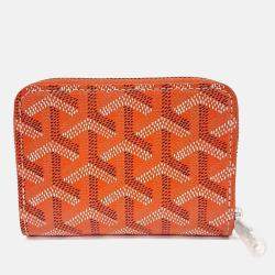 Pre Owned Goyard Orange Coated Canvas Matignon Card Holder