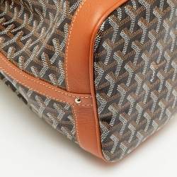 Pre Owned Goyard Black/Tan Goyardine Coated Canvas and Leather Petit Flot Bucket Bag
