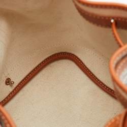 Pre Owned Goyard Black/Tan Goyardine Coated Canvas and Leather Petit Flot Bucket Bag