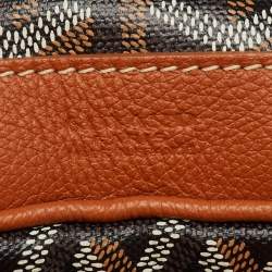 Pre Owned Goyard Black/Tan Goyardine Coated Canvas and Leather Petit Flot Bucket Bag