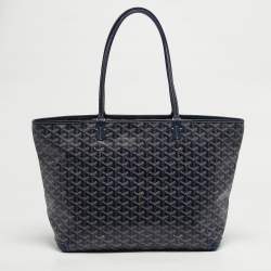 مملوكة مسبقًا حقيبة يد توتس جويارد ارتويس بحرية زرقاء وسطى كانفاس مقوى وجلد