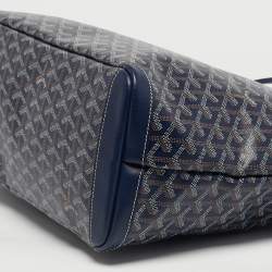 مملوكة مسبقًا حقيبة يد توتس جويارد ارتويس بحرية زرقاء وسطى كانفاس مقوى وجلد