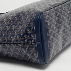 مملوكة مسبقًا حقيبة يد توتس جويارد ارتويس بحرية زرقاء وسطى كانفاس مقوى وجلد