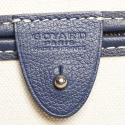 مملوكة مسبقًا حقيبة يد توتس جويارد ارتويس بحرية زرقاء وسطى كانفاس مقوى وجلد