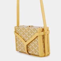 Pre Owned Goyard Minaudiere Shoulder Bag Trunk Yellow Leather