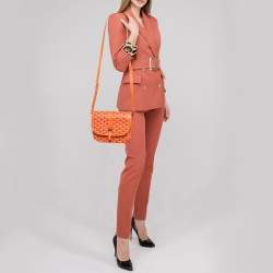 Pre Owned حقيبة كتف جويارد بيلفيدير ll كانفاس جوياردين بني مقوى PM 