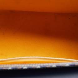 مملوكة مسبقًا Goyard Saigon MM Navy Blue Goyardine Coated Canvas and Leather Top Handle Bag