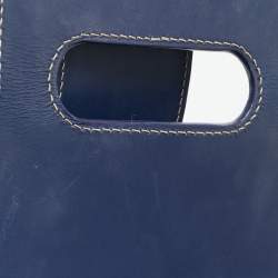 مملوكة مسبقًا Goyard Saigon MM Navy Blue Goyardine Coated Canvas and Leather Top Handle Bag