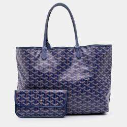 Pre Owned Goyard Blue Goyardine Saint Louis PM