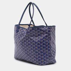 Pre Owned Goyard Blue Goyardine Saint Louis PM