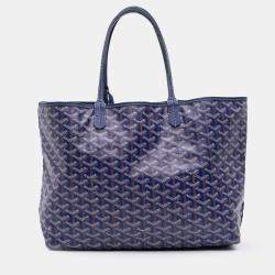 Pre Owned Goyard Blue Goyardine Saint Louis PM