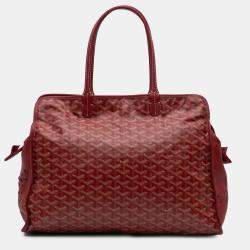 مملوكة مسبقًا Goyard Red Goyardine Sac Hardy Pet Carrier PM