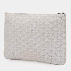 مملوكة مسبقًا Goyard White Goyardine Senat MM
