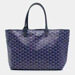 Pre Owned Goyard Blue Goyardine Saint Louis PM