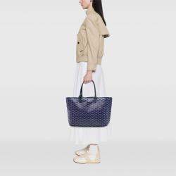 Pre Owned Goyard Blue Goyardine Saint Louis PM