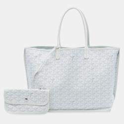 مملوكة مسبقًا Goyard White Goyardine Reversible Anjou PM