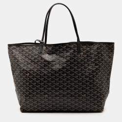 مملوكة مسبقًا Goyard Black Goyardine Saint Louis GM