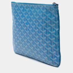 مملوكة مسبقًا Goyard Blue Goyardine Senat MM