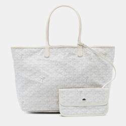 مملوكة مسبقًا Goyard White Goyardine Saint Louis PM