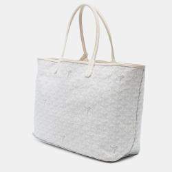 مملوكة مسبقًا Goyard White Goyardine Saint Louis PM