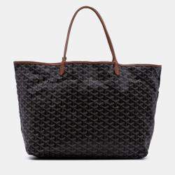 Pre Owned Goyard Black Goyardine Saint Louis GM